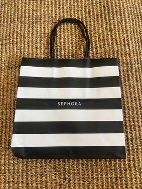 Sephora Black & White Striped Tote Bag